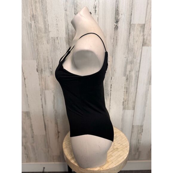 Gaze USA Black Spaghetti Strap V-Neck Bodysuit – Size M - Picture 3 of 7